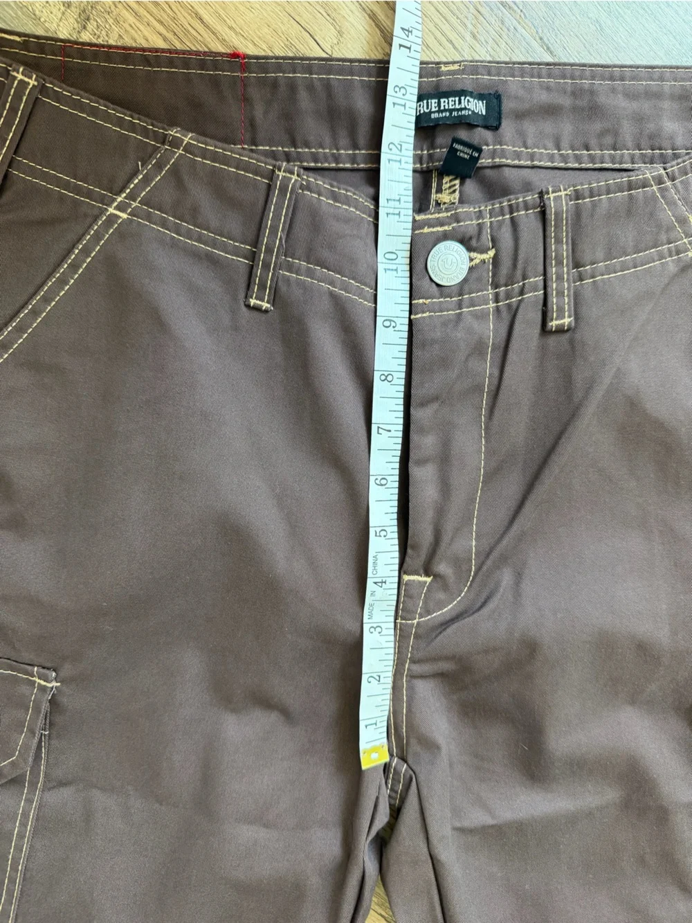 True Religion Baggy Cargo Pants Mens 32 Bracken Brown Horseshoe NWT $169